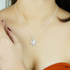 Celestial Bloom – 925 Sterling Silver Twirl Pendant Necklace