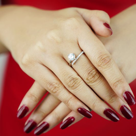 Sterling Silver Solitaire Engagement Ring