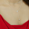 Sterling Silver Dewdrop Necklace with Earrings