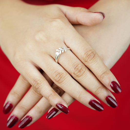 Sterling Silver Leaf Vine Ring