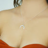 Lunar Charm – 925 Sterling Silver Crescent Necklace