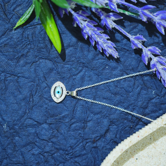 Nazaria” – Evil Eye Protection Pendant in Sterling Silver