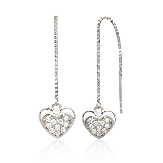 Celestial Heartfall 925 Silver Earrings
