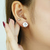 Grandeur Gleam” – 925 Sterling Silver Oversized Solitaire Stud Earrings