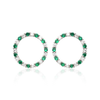 Verdant Halo 925 Silver Stud Earrings