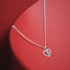 Lovebird Heart Silver Pendant Necklace
