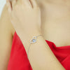 Silver Evil Eye Heart Bracelet