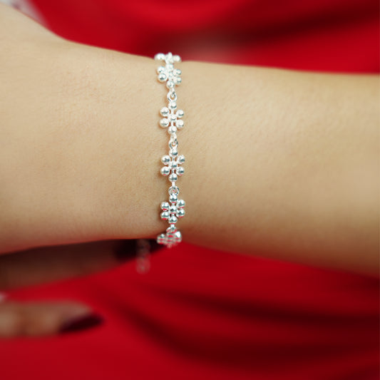 Blossom Charm Silver Bracelet