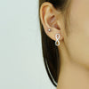 Eterna Loop” – 925 Sterling Silver Infinity Stud Earrings