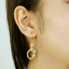 Zahra Bloom” – 925 Sterling Silver Gold-Plated Floral Earrings