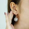 Celestial Swirl Silver Drop Earrings