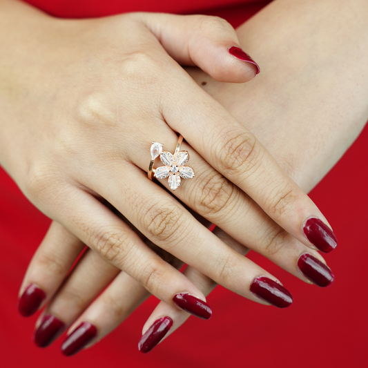 Rose Gold Blossom Bloom Ring