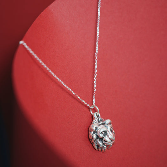 Sher-e-Dil” – 925 Sterling Silver Lion Pendant