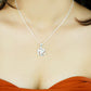 Celestial Bloom – 925 Sterling Silver Twirl Pendant Necklace