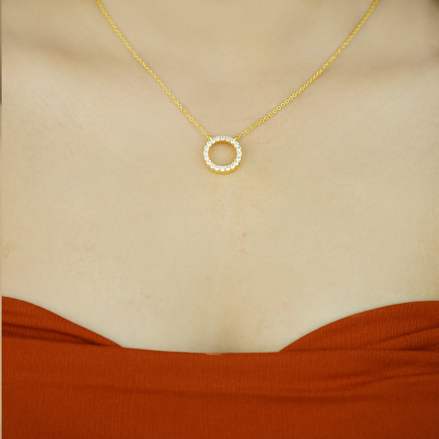 Sterling Silver Eternal Circle Necklace