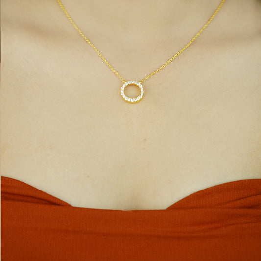 Sterling Silver Eternal Circle Necklace