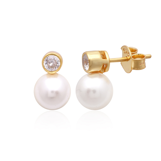 Luxe Pearl Spark 925 Sterling Silver Earrings