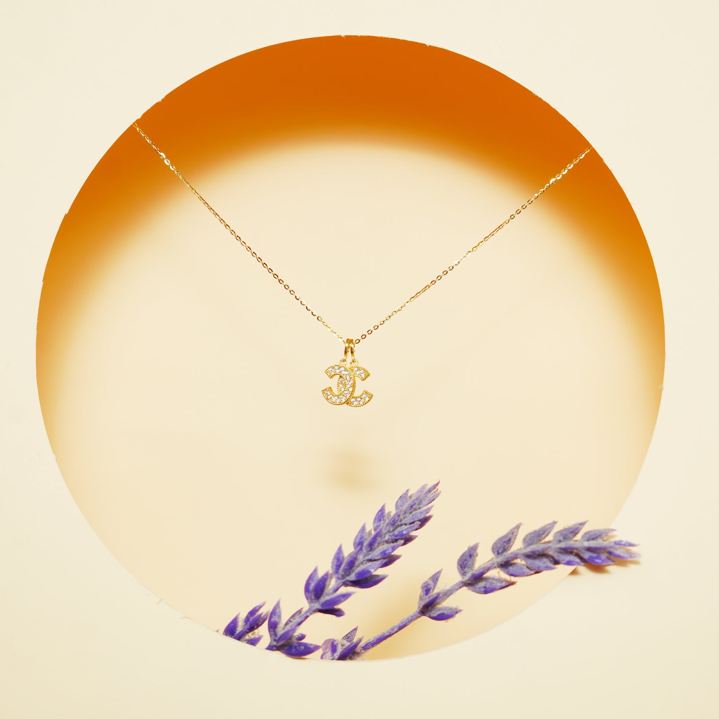 Golden Empress – Double C Initial Pendant Necklace