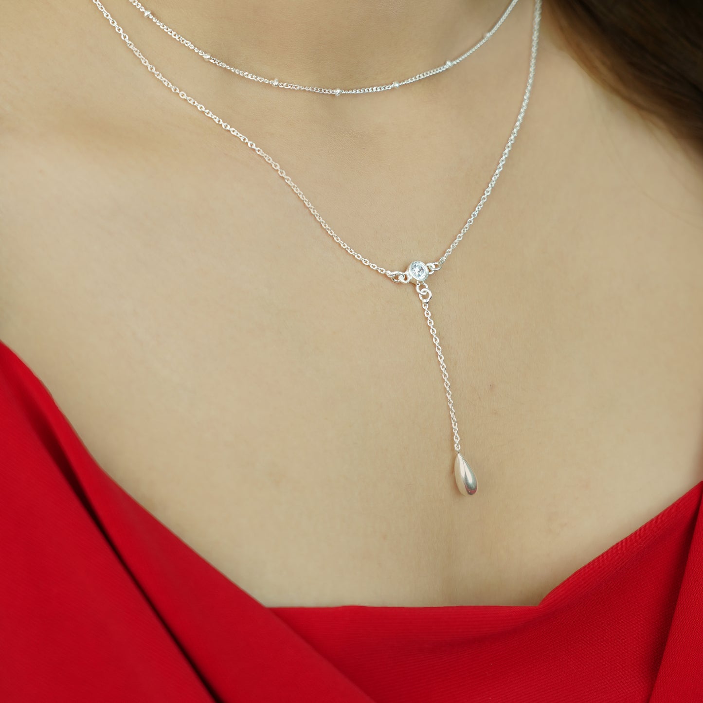 Sterling Silver Dewdrop Necklace
