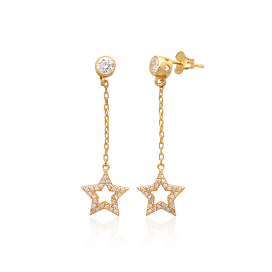 Twinkling Aura 925 Sterling Silver Star Drops