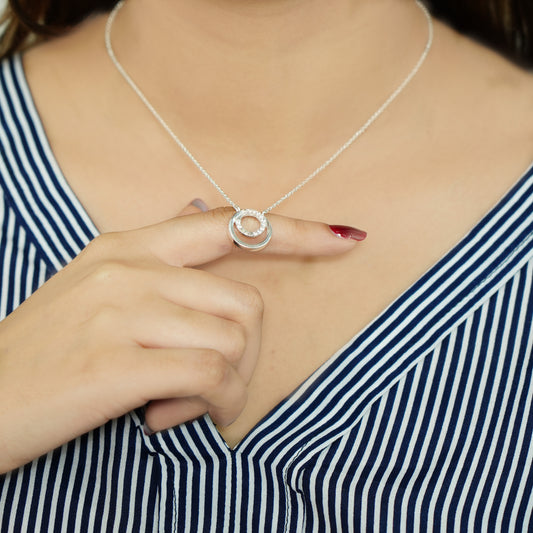 Sterling Silver Eternal Duo Necklace