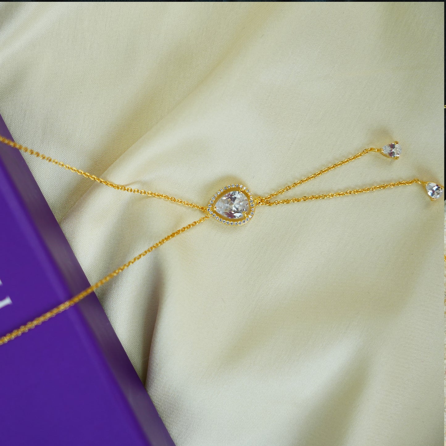 Sterling Silver Teardrop Tassel Necklace