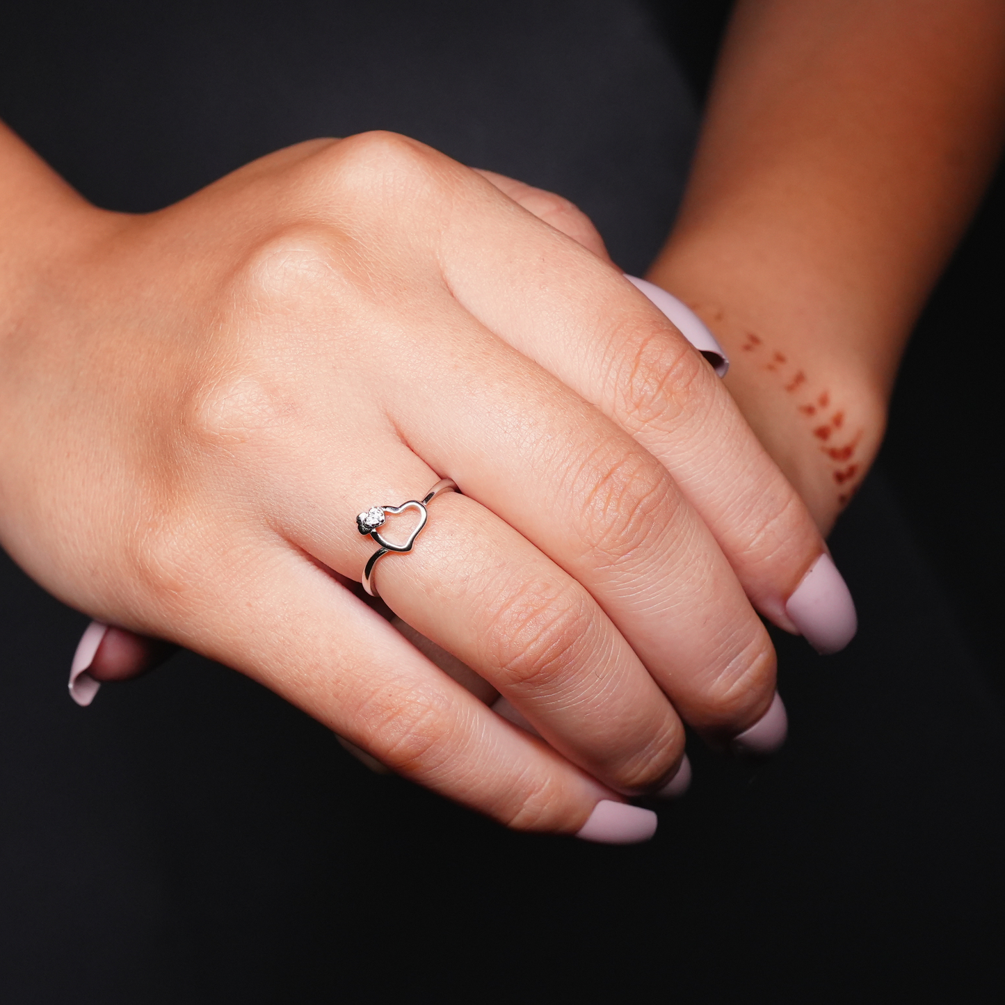 Sterling Silver Open Heart Ring