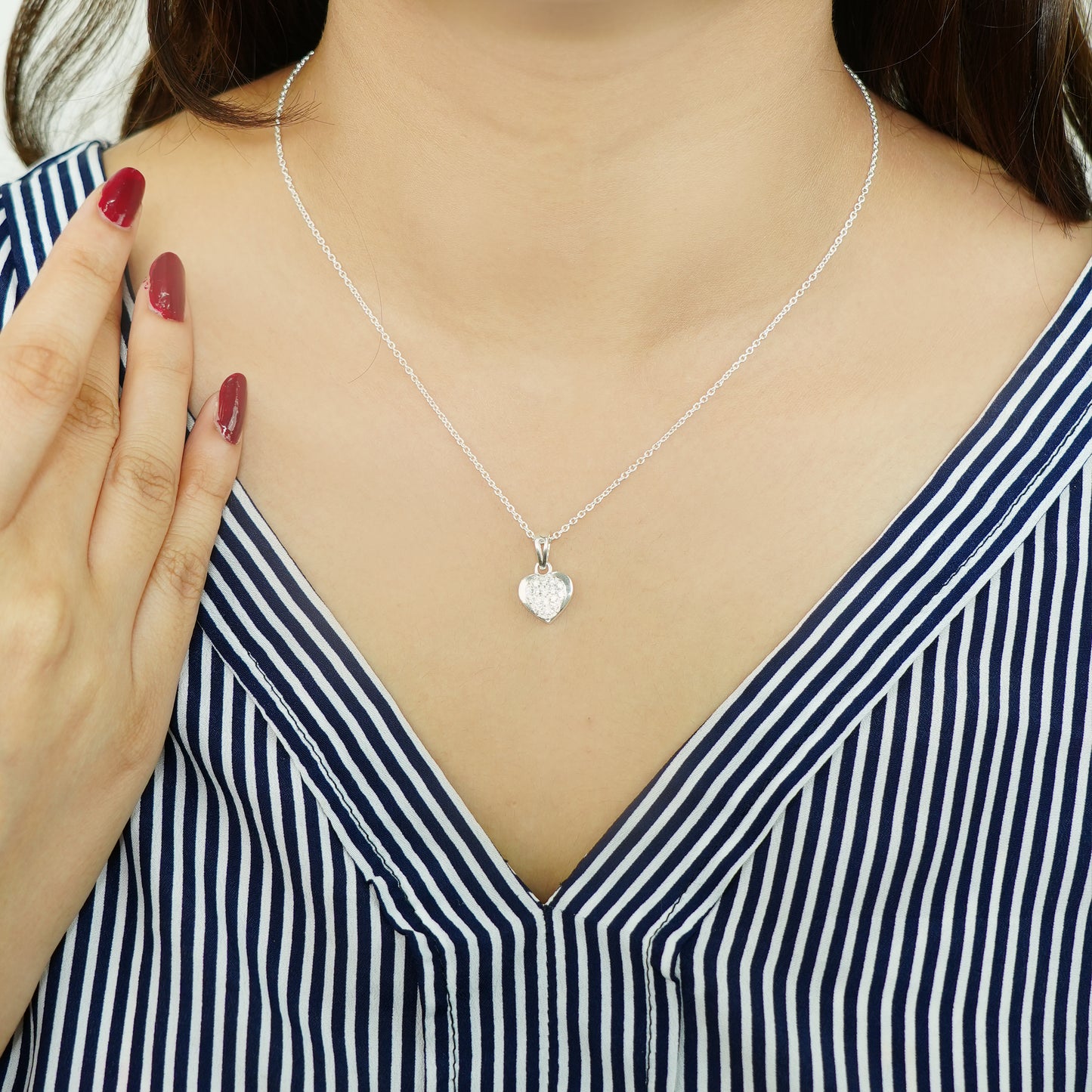 Eternal Love Sterling Silver Heart Necklace