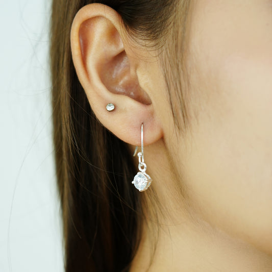Silver Solitaire Sparkle Necklace