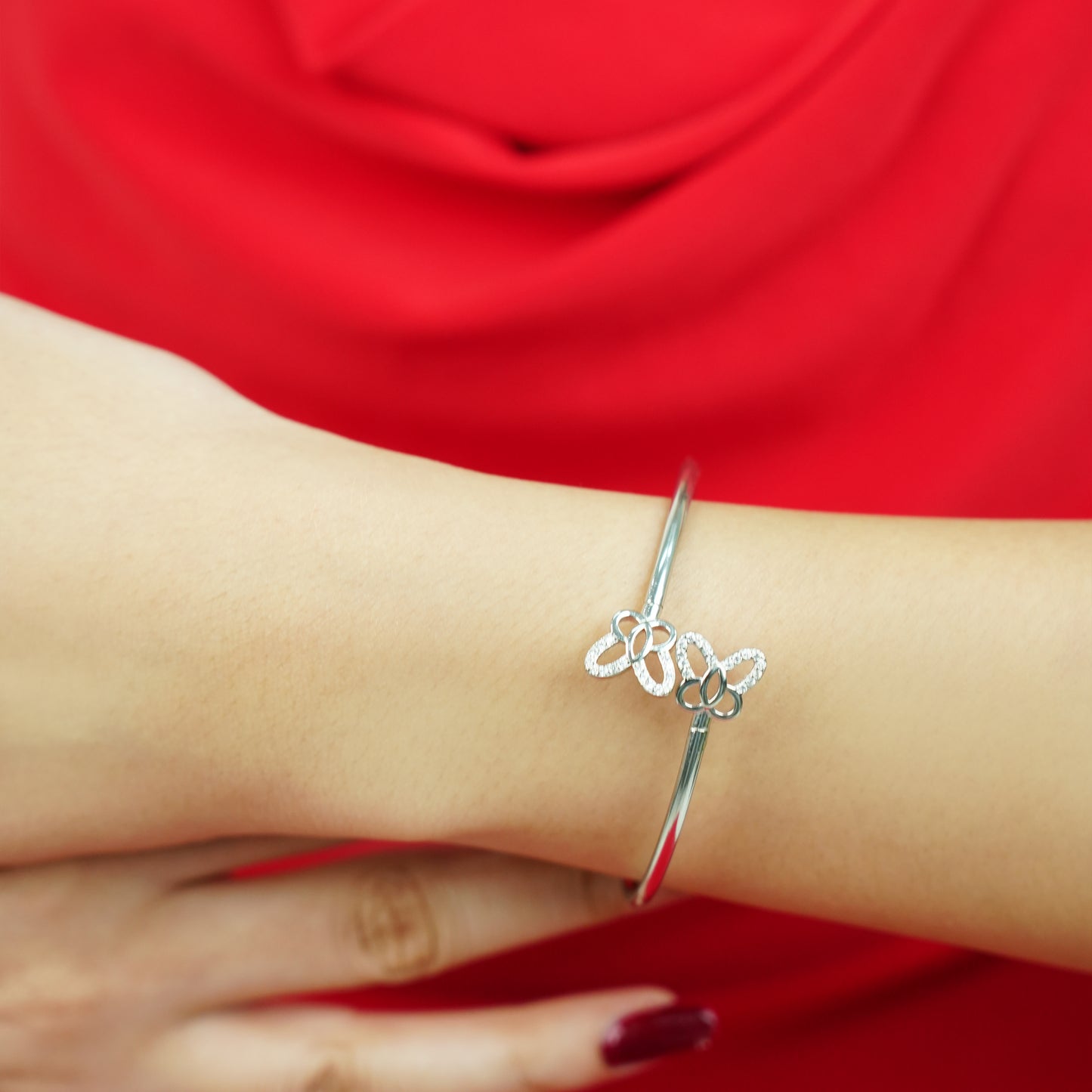 Butterfly Charm Silver Bracelet