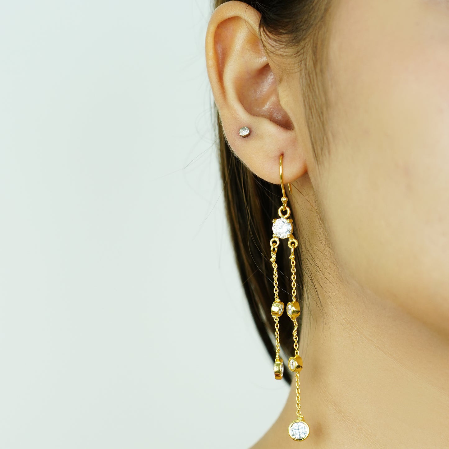 Golden plates Radiance Layered Silver Necklace