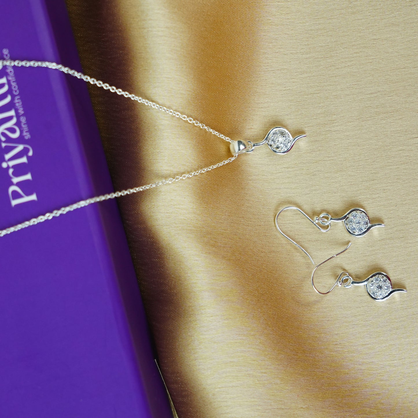 Sterling Silver Leaf Drop Necklace