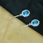 Azure Elegance Sterling Silver Pendant Necklace
