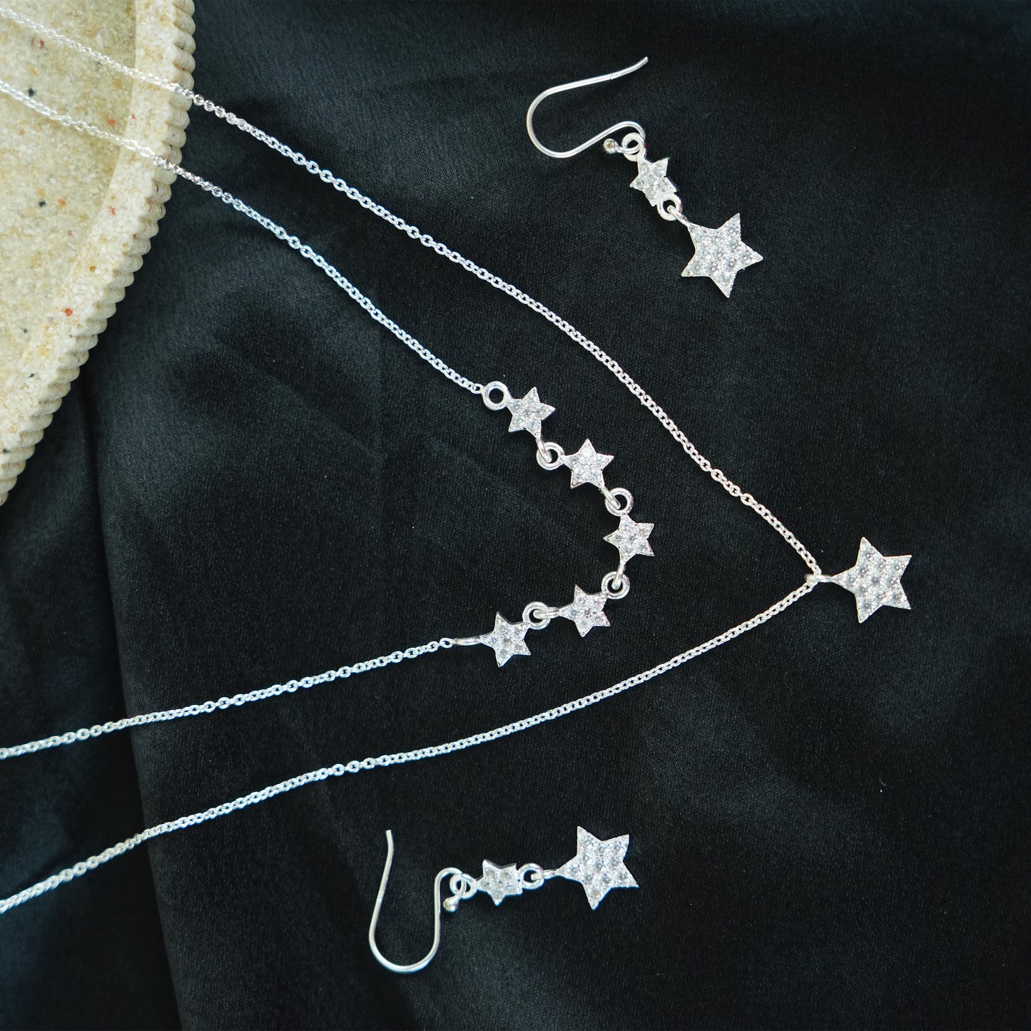 Sterling Silver Starlight Layered Necklace