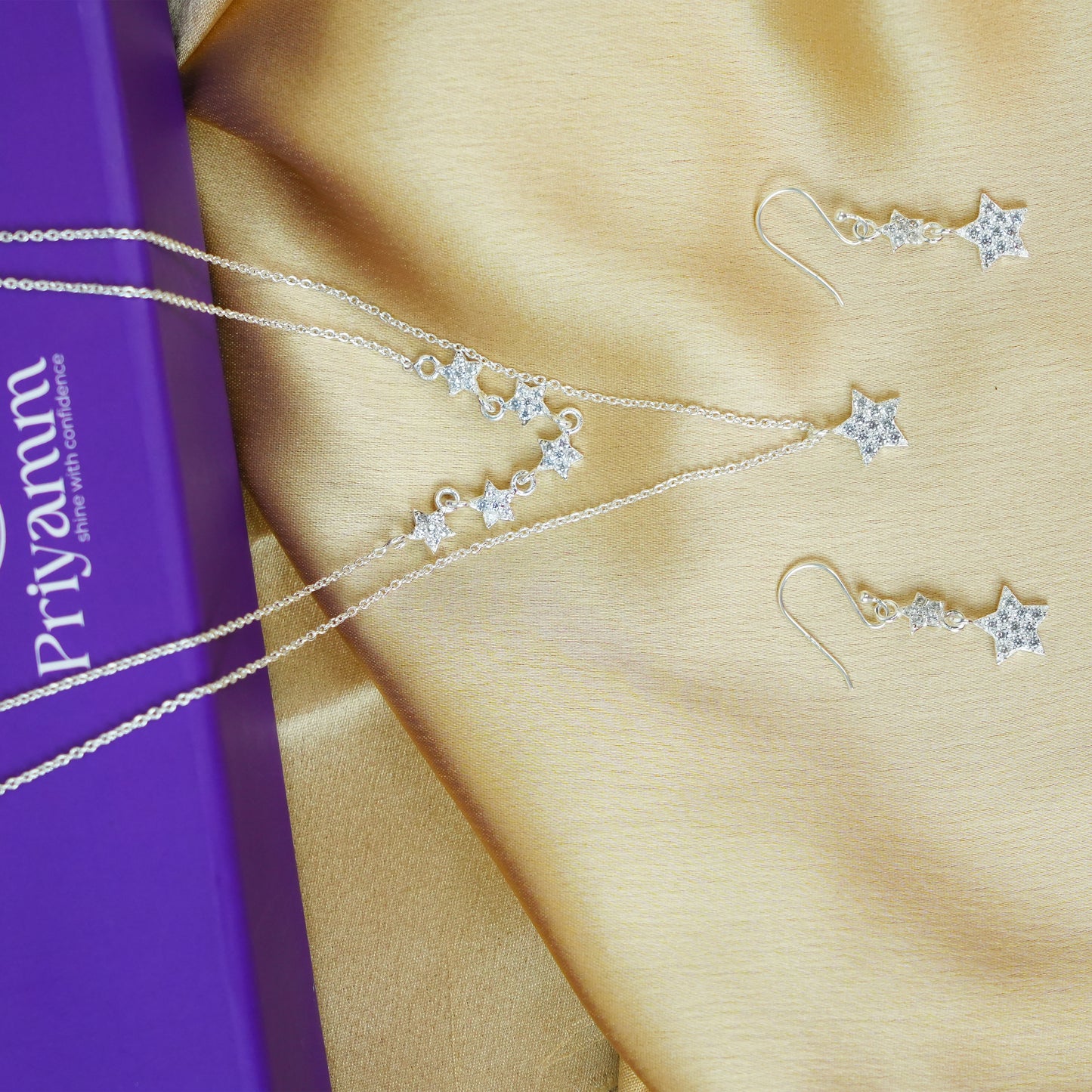 Sterling Silver Starlight Layered Necklace