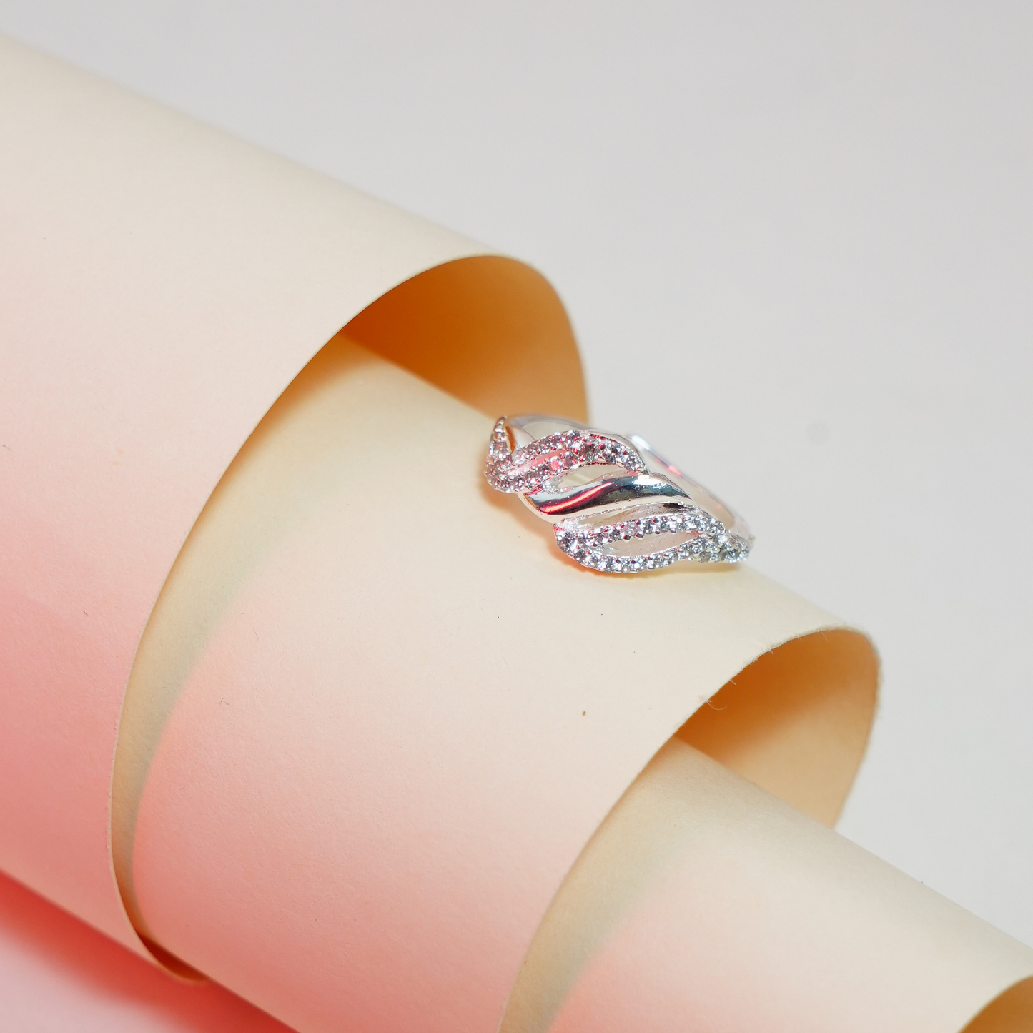 Sterling Silver Twisted Leaf Ring