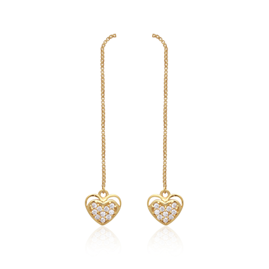 Celestial Heartfall 925 Silver Earrings