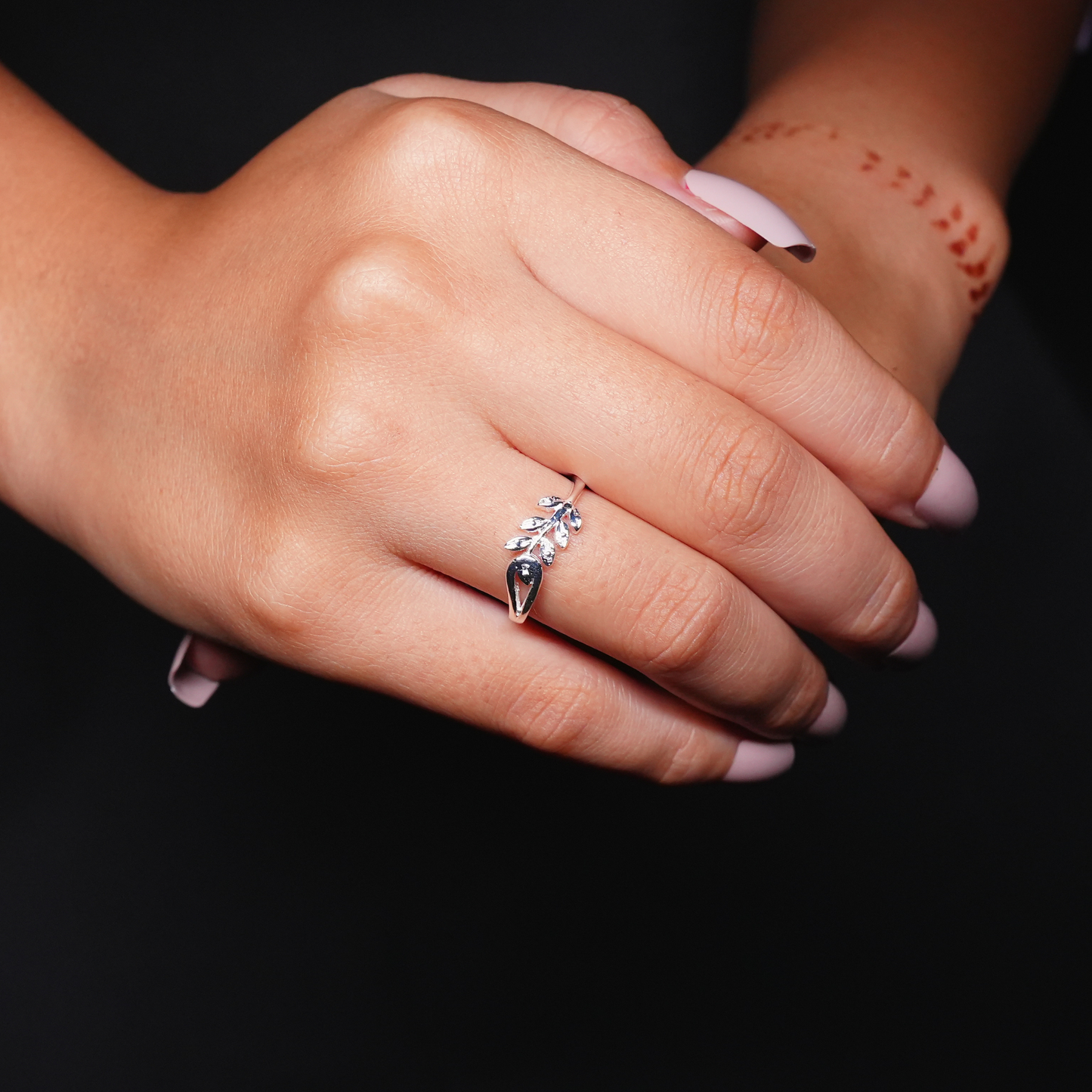 Sterling Silver Leaf Vine Ring