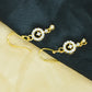 Zariya Bloom” – 925 Sterling Silver Gold-Plated Floral Dangler Earrings
