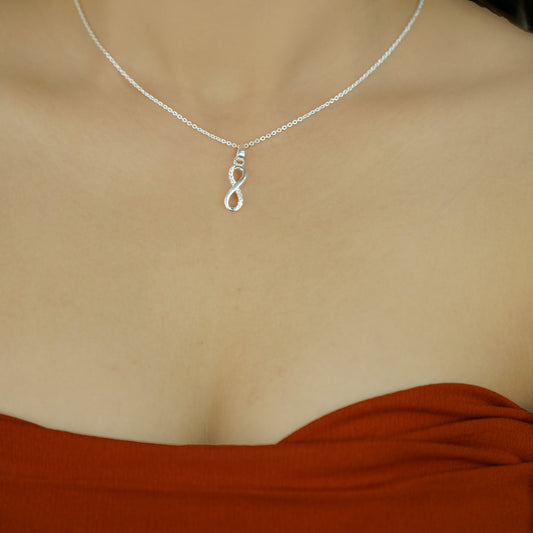 Infinity Grace Sterling Silver Necklace