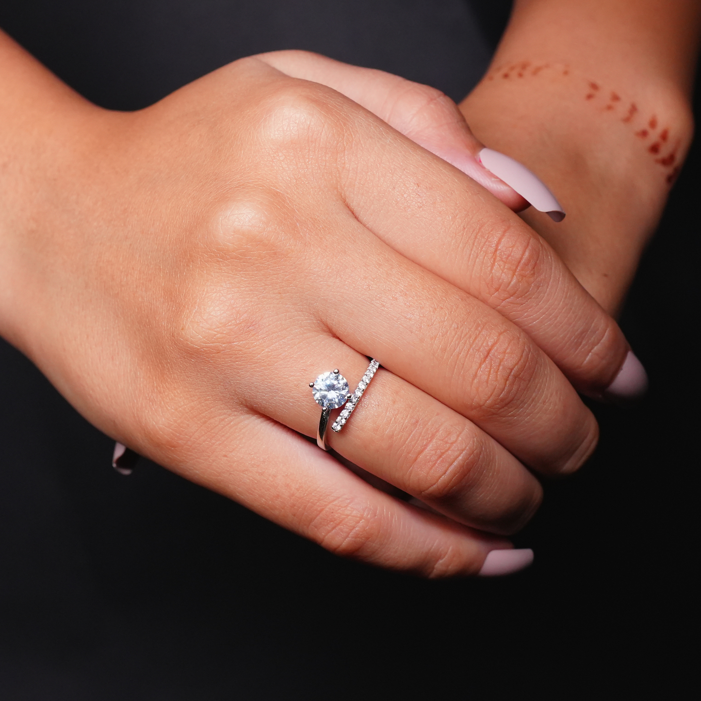 Sterling Silver Solitaire Engagement Ring