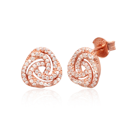 Radiant Knotshine 925 Sterling Silver Earrings