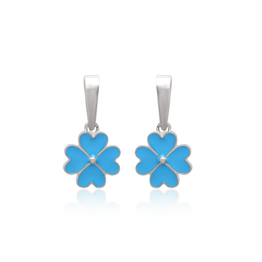BluePetal Charm 925 Silver Drop Earrings