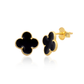 Luxe Clover Charm 925 Sterling Silver Earrings