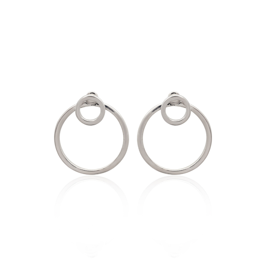 Infinity Circle Classic 925 Silver Earrings