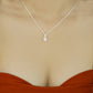 Silver Solitaire Heart Necklace