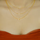 Sterling Silver Triple Layer Love Necklace