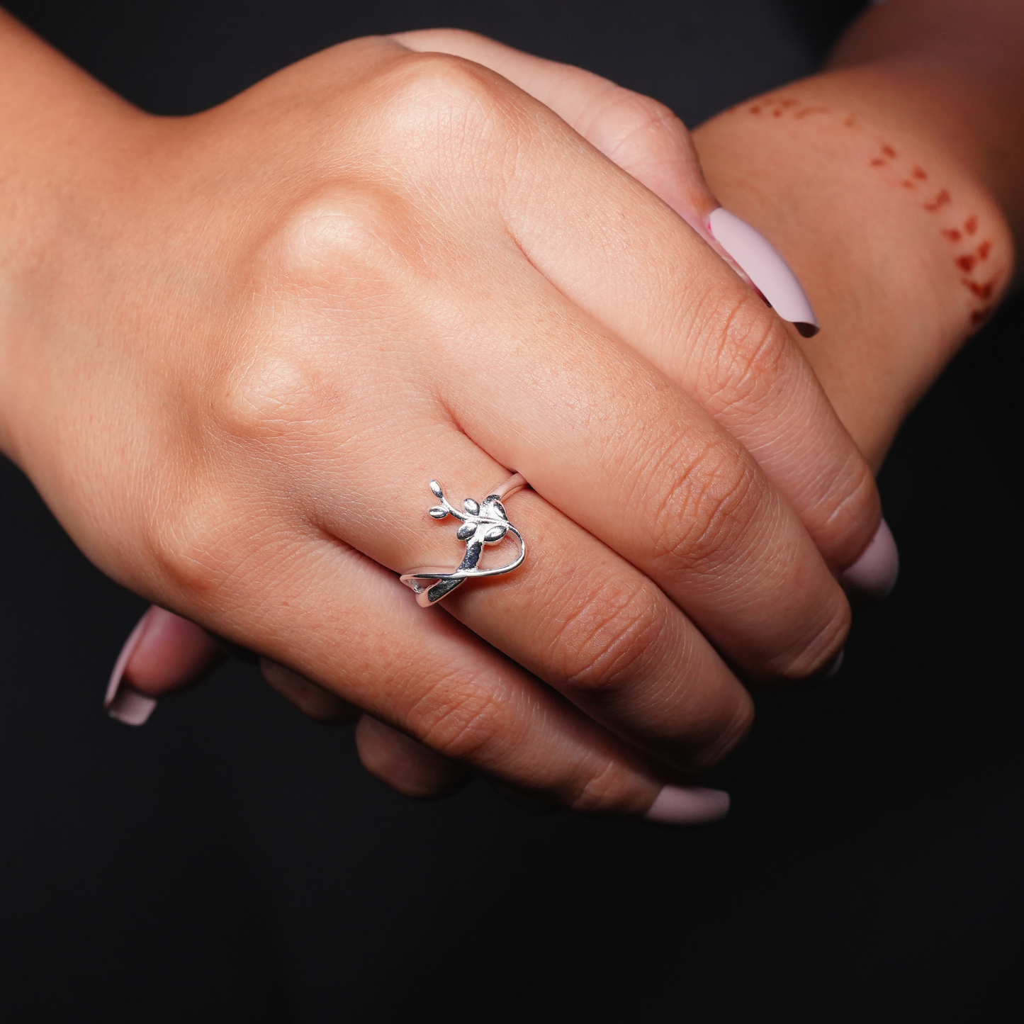 Olive Leaf Silver Ring