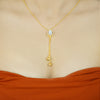 Sterling Silver Teardrop Tassel Necklace