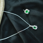Emerald Elegance Sterling Silver Necklace